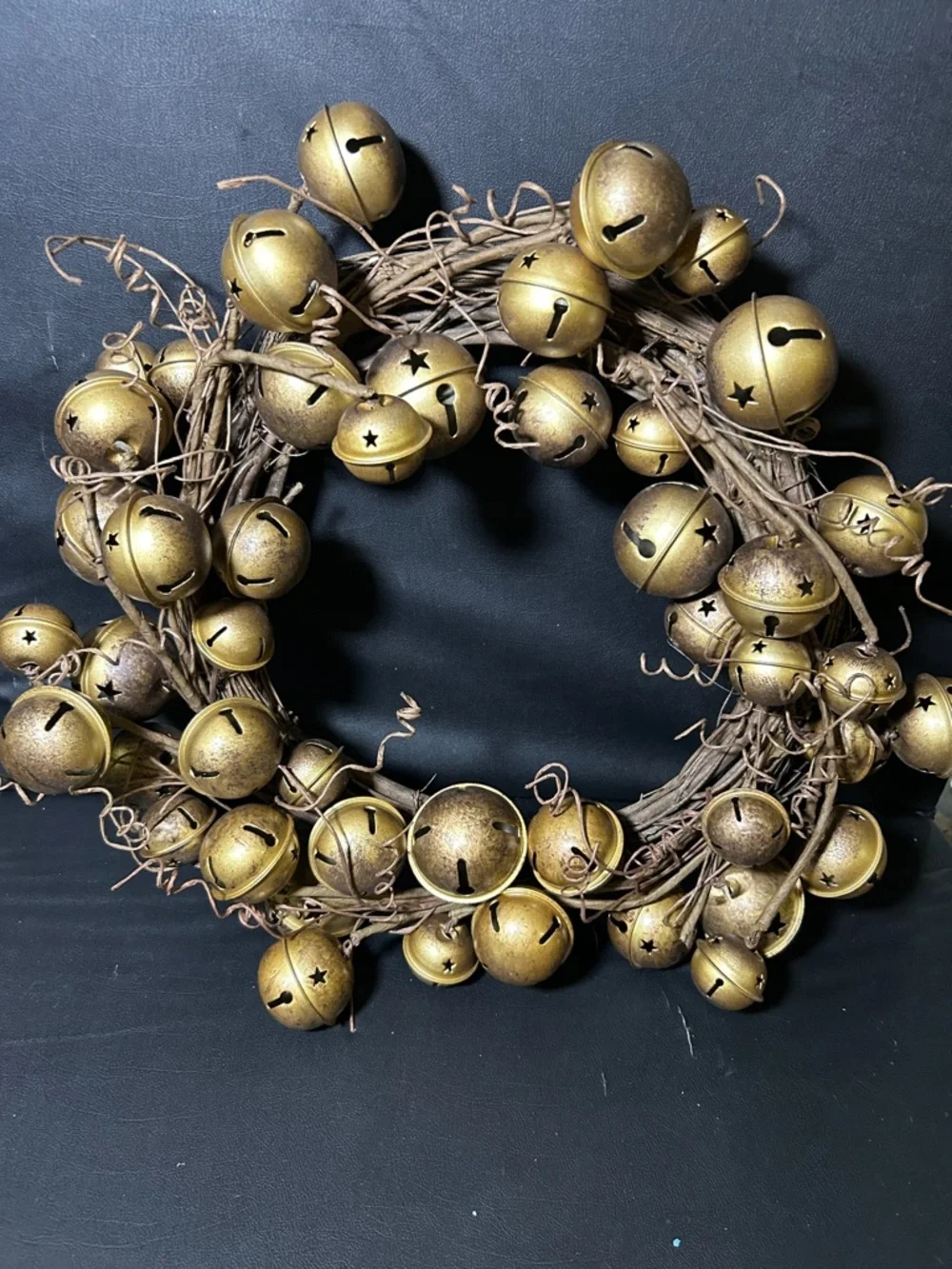 Gold Bell Wreath Holiday Decor - Unbranded